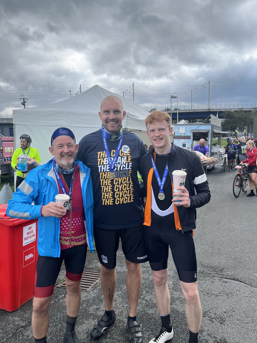 Doug1eB's tweet photo. @AlastairKellock Just to let you know we made it home safely. 200km complete. Was great to chat to you. See you at Scotstoun https://t.co/KiKYLfPLzl