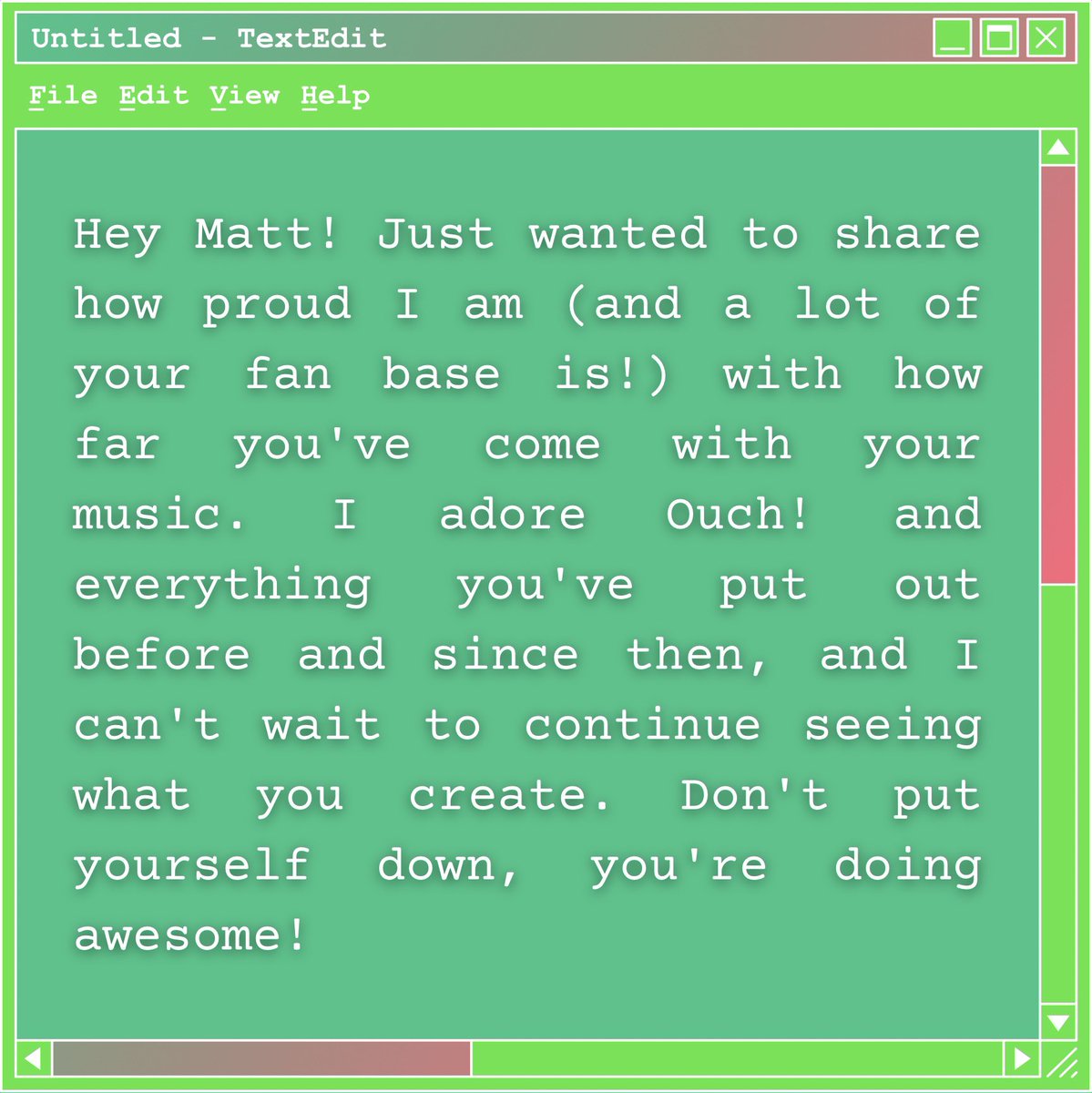helloitsmilo's tweet photo. a message from @Tapewing! #OuchDay https://t.co/f2LVvUqCwQ