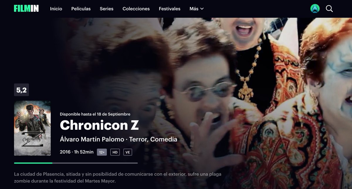fantasticamen's tweet photo. Nueva incursión en el @BRetinaFestival en @Filmin esta vez con #ChroniconZ de @BluPigeon
#Plasencia invadida por zombies alérgicos al pimentón
con cameo de @_CarlosCastel_
La frase: "¡No me sazonéis, hijos de puta!" https://t.co/idGiQ3LgAg
