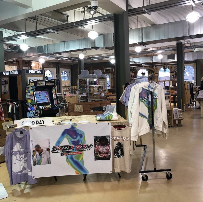 gooddayukclo's tweet photo. Throwback to our urban outfitters pop up. Lol how is that even a sentence still sounds so crazy. Potentially another one in the works. WE STAY MAKING SHIT HAPPEN❤️ love you all have a Good Day and check out our website!! https://t.co/rH6tw50fTF 

#streetwear #influencer #ugc https://t.co/E29FS1tJcW