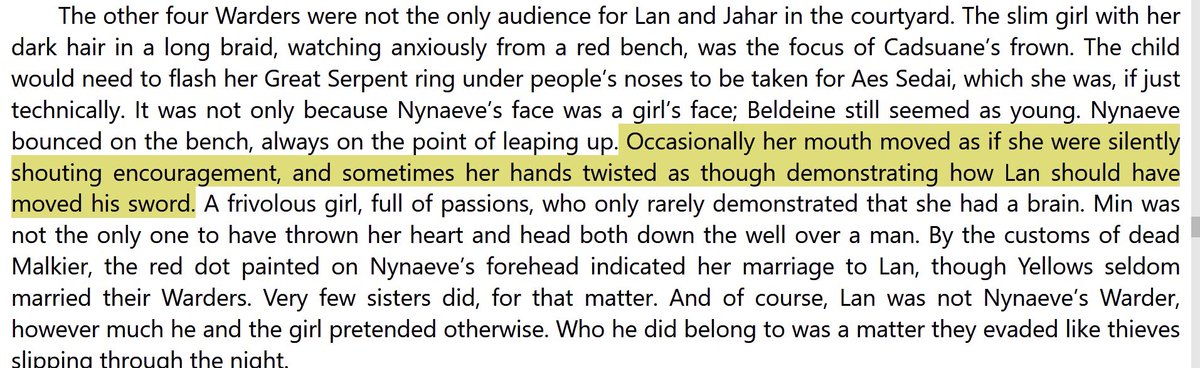 Rapunzl347's tweet photo. #NynaeveWeek

#WoTBookSpoilers CoT ch23

This is now my favorite line from all of the #WheelOfTime 
#WoT #TwitterOfTime https://t.co/zRrKPYjoY0