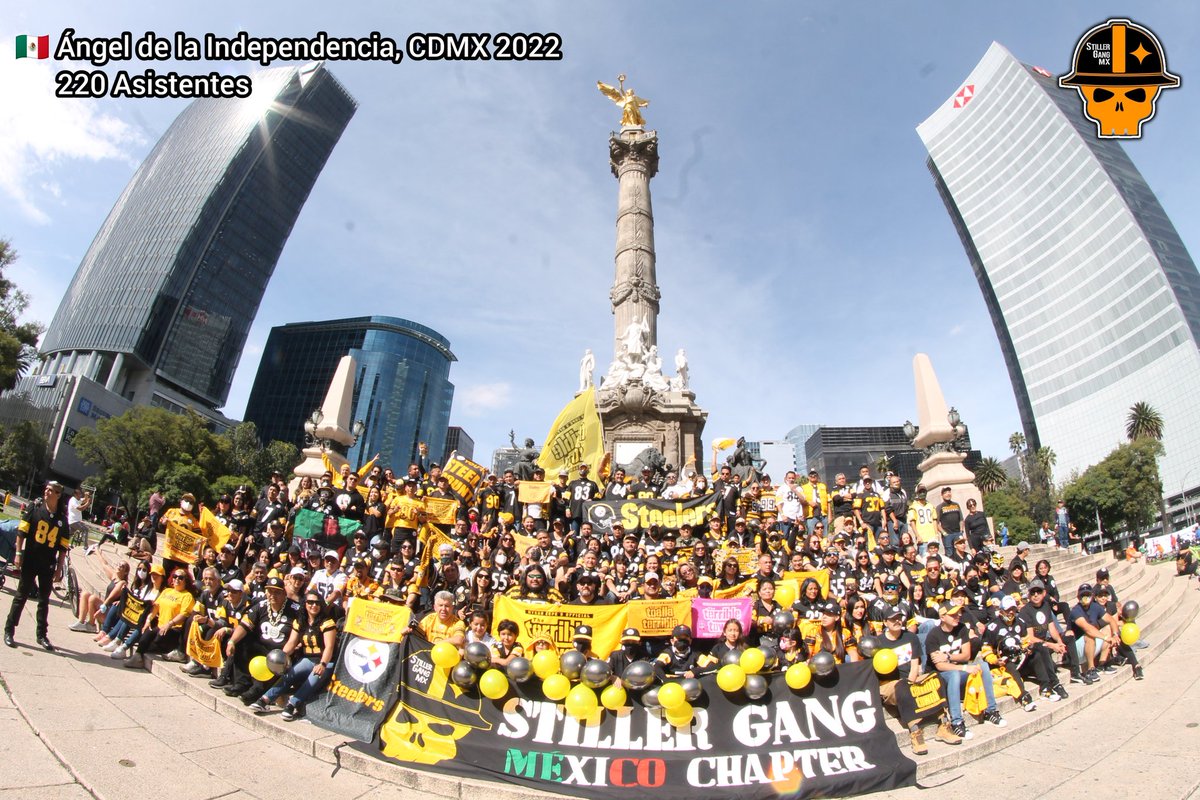 Af
Esta foto es para ustedes que hacen grande la afición en México 🇲🇽  
!!!! Muchas felicidades a todos !!!! 
Record:
220 personas 
5 mascotas 
@acereros <a href="/steelers/">Pittsburgh Steelers</a> <a href="/stillergang1/">stillergang</a> <a href="/SteelersUnite/">SteelersNationUnite</a>
#HereWeGo #Steelers #Pittsburgh #SGNews #BBSG #BBSGMX #SteelersWordWide 💥💥💀🇲🇽