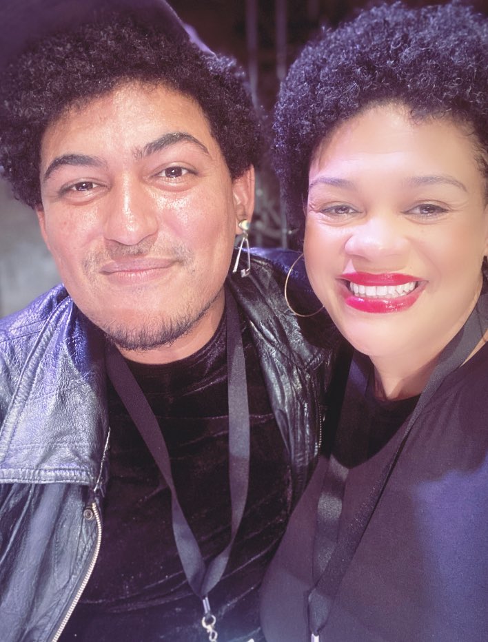 thisisSJKing's tweet photo. A pair of beautiful #Misfits. Me and Chase Rhys at @OpenBookFest #OBF2022 https://t.co/iuZaGsM9oN