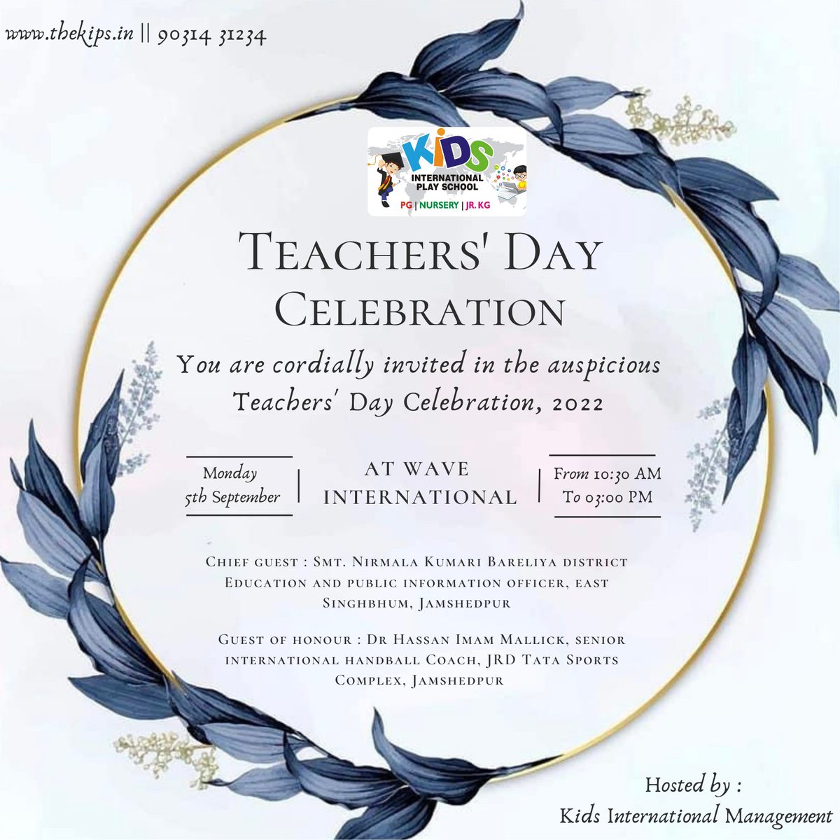 kids_classes's tweet photo. #teachersday #celebration #excitingprizes🎁 #excitinggames #fun💃 #teachersday2022🖍✏️📚  #event #party #appreciation #www.thekips.in #9031441234 #KidsInternationalPlaySchool #Jamshedpur #KIPS #KIPS@Home #KidsInternationalPlaySchoolonlineclasses #online_classes https://t.co/5TdwPd2IEY