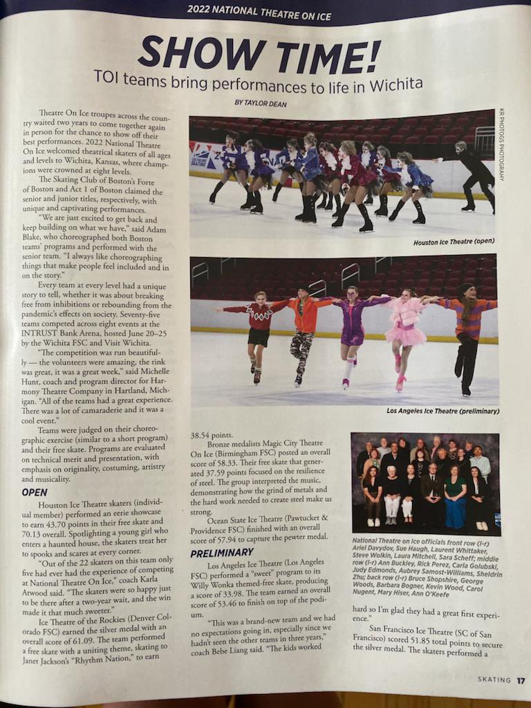 EllaroseKaylor's tweet photo. Thank you @USFigureSkating for featuring our ice theater team @LAIceTheater in your magazine! #charlieandthechocolatefactory #verucasalt https://t.co/gBDGvydYXh