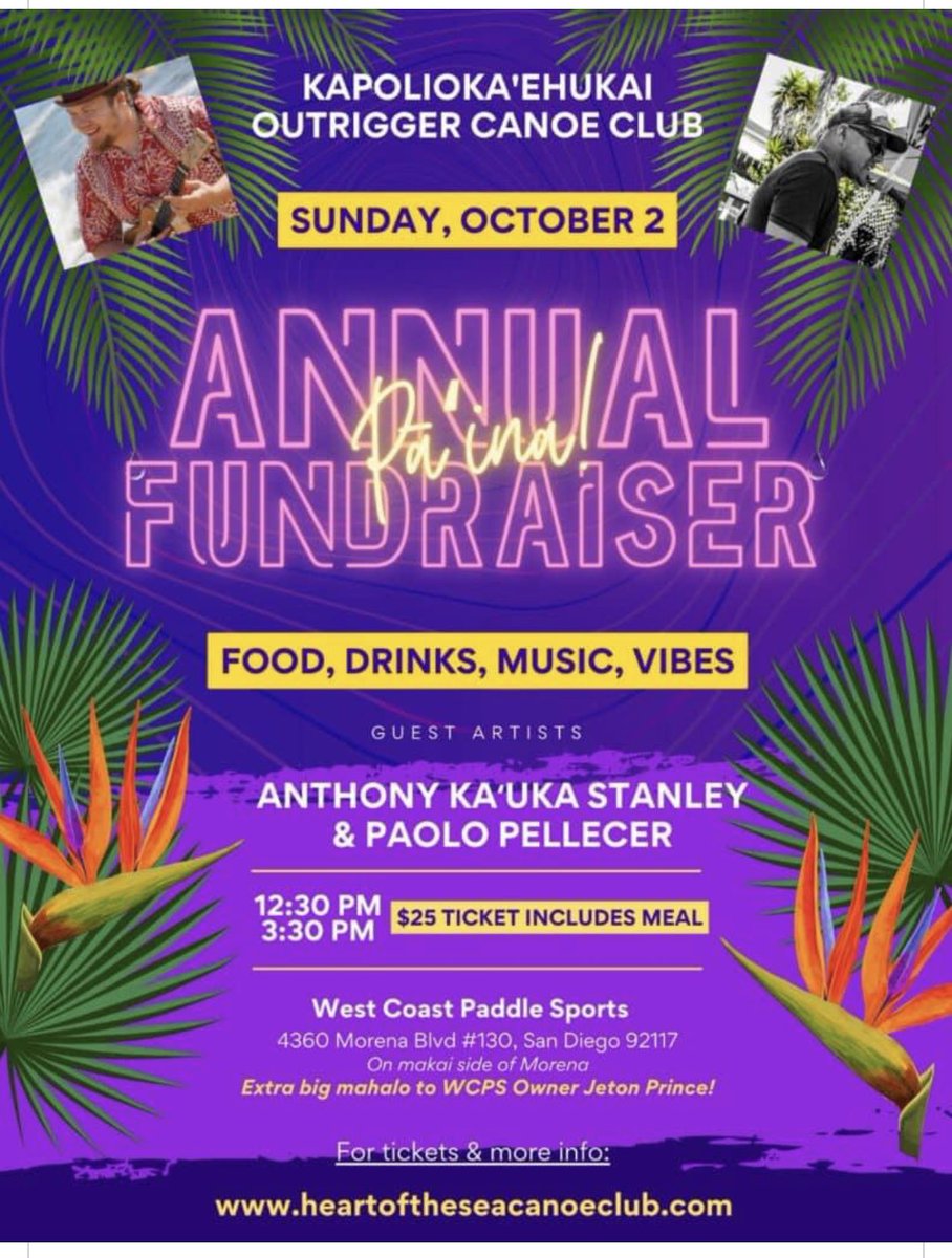 SAN2JFK's tweet photo. Hi, save the date &amp; join us for a great year celebration and support. Remember, Ur monetary donation is greatly appreciate
Go fund page https://t.co/uUnZWk894Q 
or club’s Zelle account:
Treasurer@heartoftheseacanoeclub.com //thank U https://t.co/vnhnula9vw