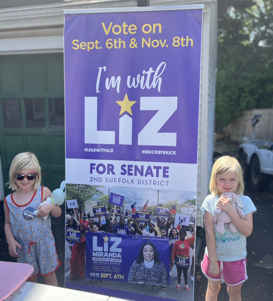 katieforde1's tweet photo. #Mattapan is Miranda country! Big assist from our future AG @AndreaForAG who found the girls a potty this afternoon. Vote @LizForBoston! #leadwithliz #brickbybrick https://t.co/sNNVtfJ3IJ