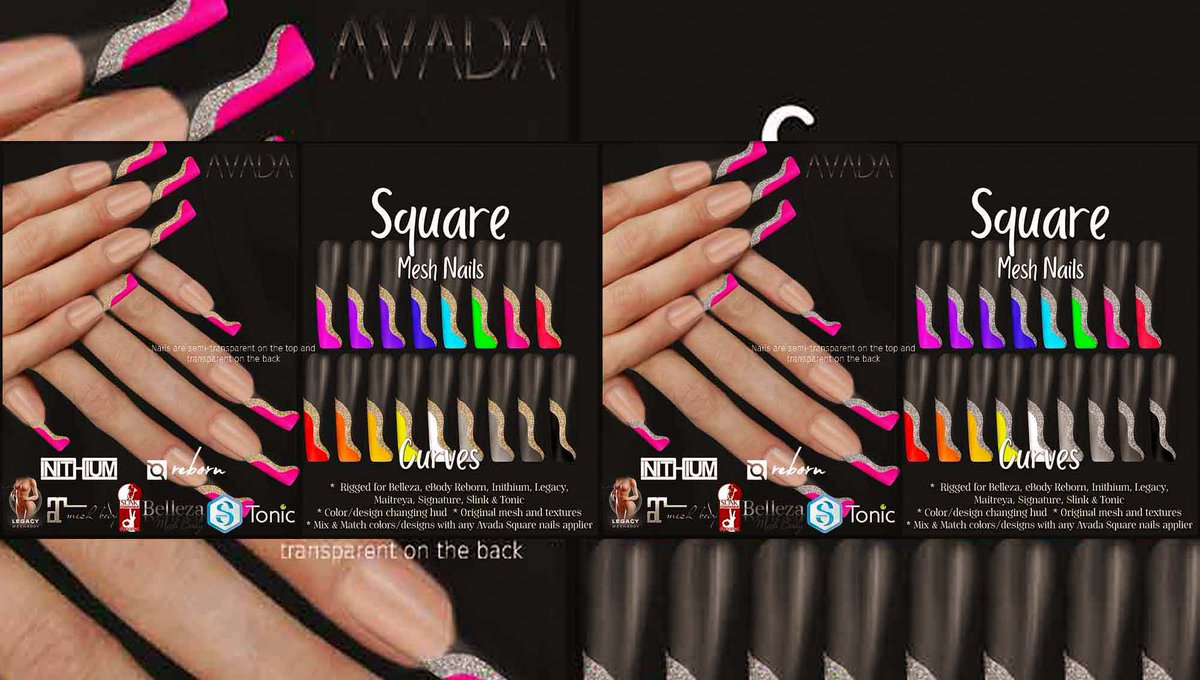 MediaSL1's tweet photo. Avada. Square Nails Curves – NEW
✔️ #Virtualworlds ✔️ #MediaSl ✔️ #Metaverse
⭐ join https://t.co/AaO41oZ8bz Discord: https://t.co/S8R6esljwl
#Avadasl #bestsecondlife #NewSL #Secondlife #secondlifefashion #SL #slblogging
https://t.co/JkILKnqxvf https://t.co/xFPvHFIMMt