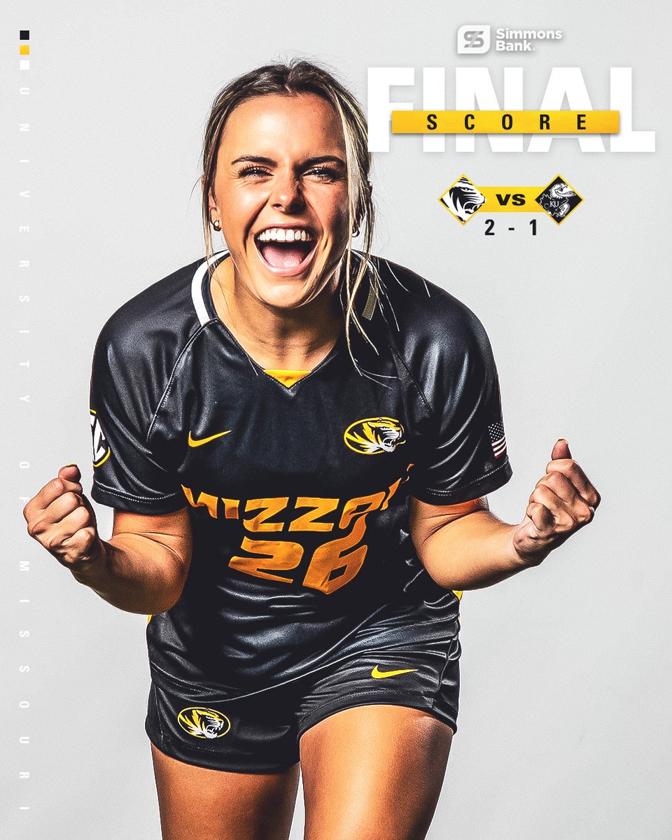 MizzouSoccer's tweet photo. Bragging rights stay with the Black and Gold!

#MIZ🐯 #TakeTheStairs⚽️ https://t.co/kxdyboGZJi
