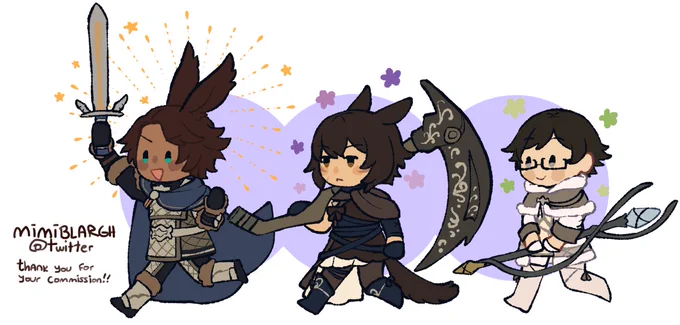 Final C type comm of this batch, for my dear friend @/ploitato!! Thank you for letting my draw your kids as always!!!!!  