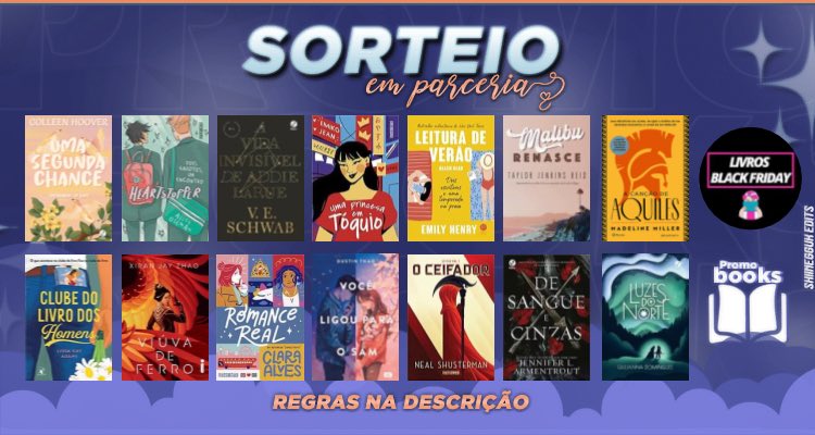 Promobooks4's tweet image. 📚SORTEIO DE LIVRO 📚

🏆 Valendo UM livro dentre as opções do banner ou outro até R$40!

↪️Regras:

- Seguir: @Promobooks4 e 
@bookblackfriday 
- Dar RT nesse tweet (sem citar)
- Comente qual livro gostaria 

Resultado: 11/09📚🍀