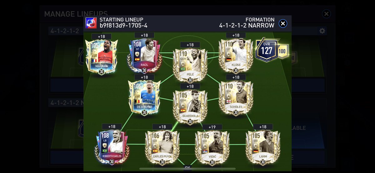 iSamsquanch76's tweet photo. 127 OVR and Pelรฉ in the house ๐๐ผ #fifamobilecommunity #fifamobile22 #fifamobile https://t.co/b6ppjISVxa