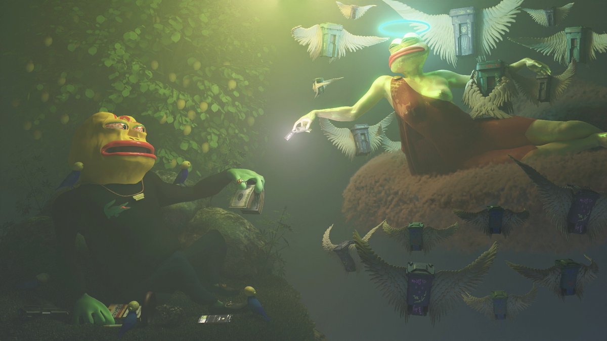 🚨 GIVEAWAY ALERT 🚨

"The Creation of JRD" 🍋🐸🤌

@Br11_Morlacos x JRD

Giving away an edition of this historic collab!! 

just

Follow, like, retweet, and tag 2 frens 🔥

Winner will be randomly selected in 24 hours
(Monday the 5th, at 4 PM CDT)

#tezos #teztrain #LFG