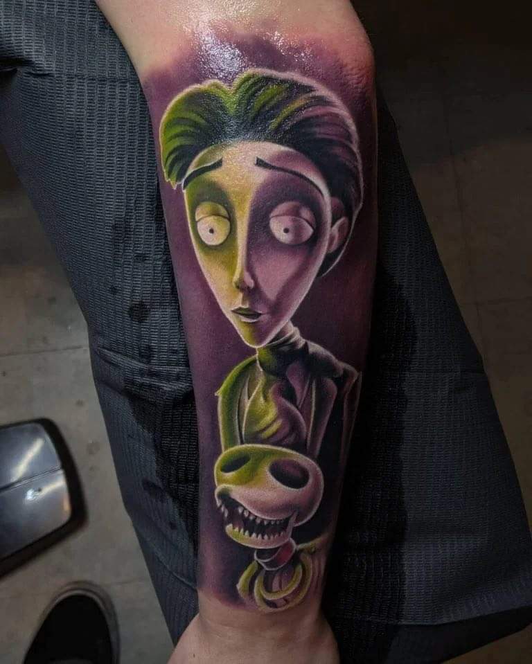 Meowth_King's tweet photo. Booking this tattoo for October, Cant wait!!! #halloween #timeburton #victor #corpsebride https://t.co/08VoBQQRlR