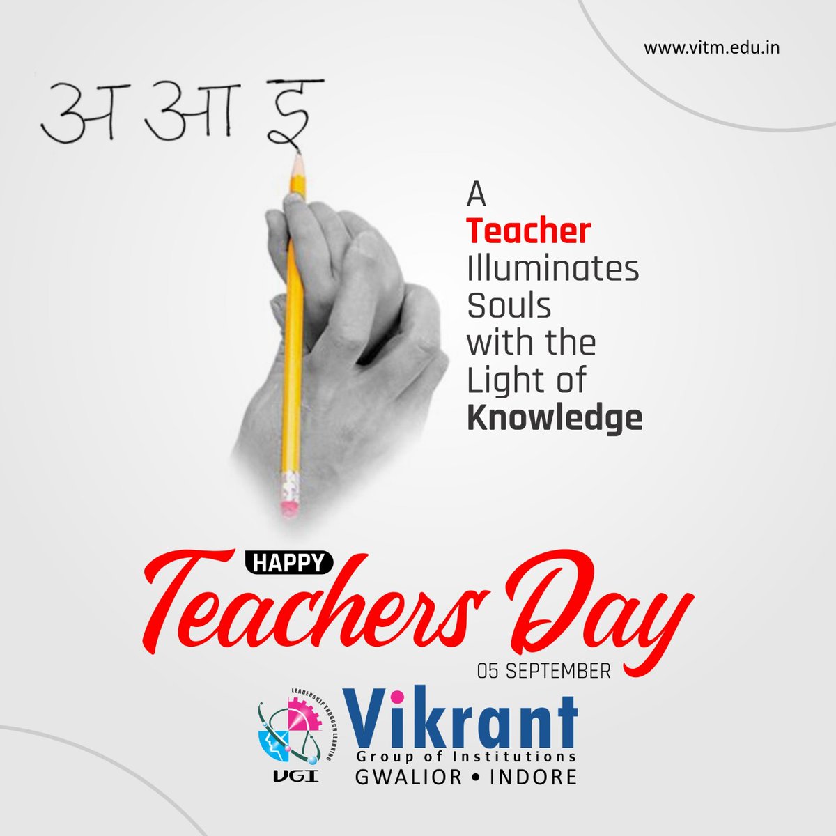 vikrant_group's tweet photo. #TeachersDay2022  #VikrantGroupofInstitutions #VGIGwalior #VGIIndore #Gwalior #Indore #MadhyaPradesh https://t.co/YruNUXLXE1