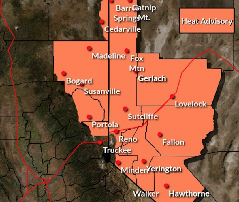 Carson City area weather: Heat Advisory extended through midweek, valley highs 100 to 105 carsonnow.org/story/08/30/20…