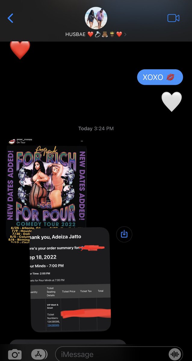 prettykrissyj's tweet photo. Omg my fiancé just surprised me w/ Meet &amp; Greet tickets to the DMV @Pour_Minds Show as one of my early wedding gifts🥹 he knows I love my gworls @LexP__ &amp; @DreaNicole_ 🤍 I can’t wait to marry this man y’all! Lol #PourMinds https://t.co/dgeQ9jCgP0