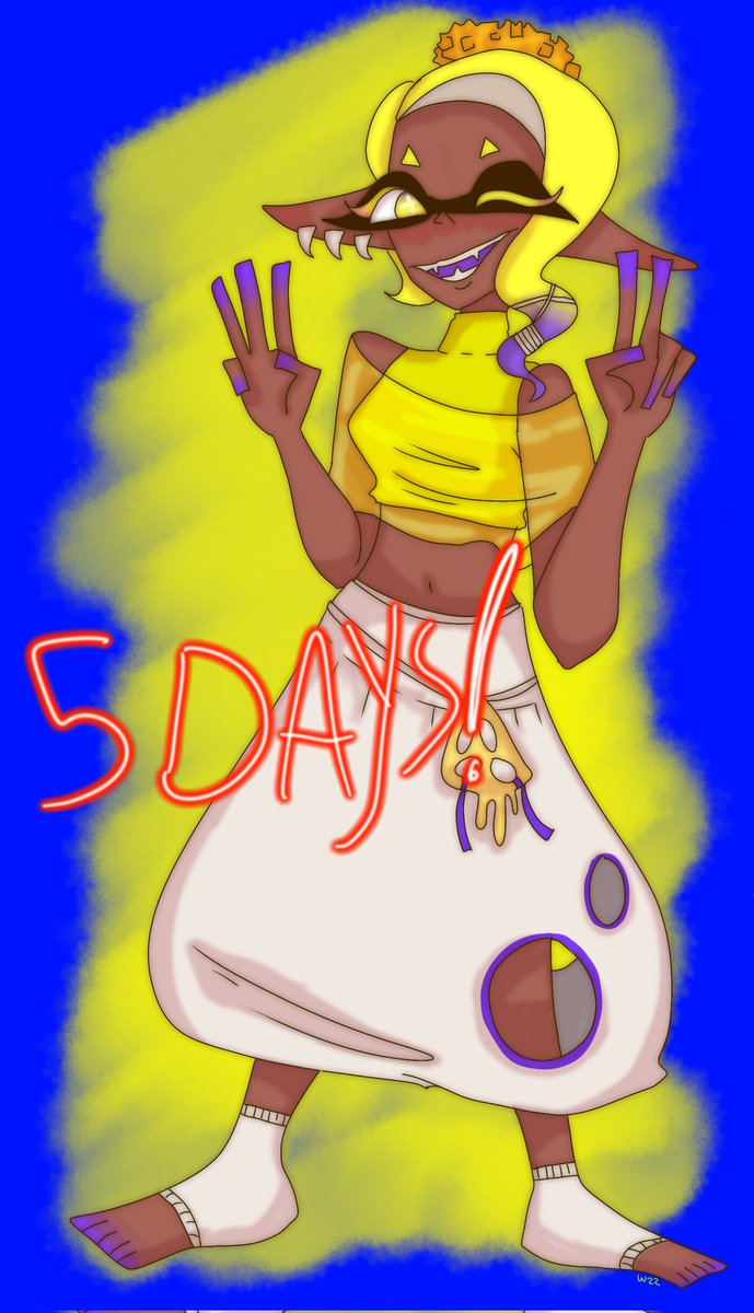 CAKEIMP's tweet photo. FIVE DAYS LEFT! #Splatoon3 https://t.co/ykrKu9LbD9
