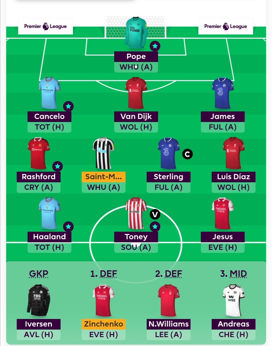 FplPooka's tweet photo. GW6 - 66 points OR 170K (402pts total)

GW7 team below 👇

GL y'all! https://t.co/0g32JABjhb