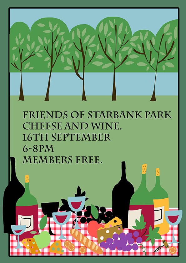 StarbankPark's tweet photo. A fantastic evening for our volunteers and members @StarbankPark. Come and help us celebrate our favourite local park vote! Voted by you!! @FieldsInTrust Become members for only £5 per year. Support your local park. #communitycomestogether #cheeseandwine #eveninginthepark https://t.co/Jk4AO7POoQ