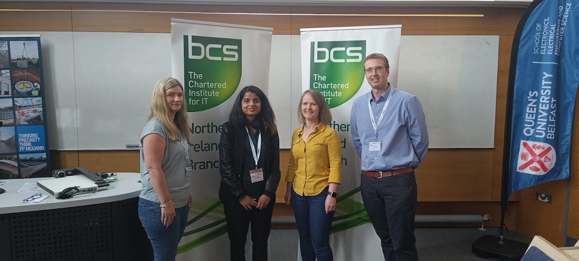 ImVIPconference's tweet photo. The @BCS_NI Best Oral Presentation goes to Rory Ward (@roryward_1998) from @eeenuigalway +
@Vid2Colour and the
@BCS_NI Best Poster Presentation goes to Sidra Aleem (@SIDRALEEM_) from
@DCU at #IMVIP2022.
@ClaireMacManus from @BCS_NI presenting the awards. https://t.co/wUoJJCMPKe
