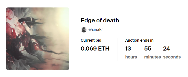 AUCTION IS STILL LIVE💎🔥
so there is still time if you want a bid war😍🤘🔥
current bid: 0.069 $ETH
link :
foundation.app/@sinakf/kf-f77…

#NFTSPACESHIP  #ETH