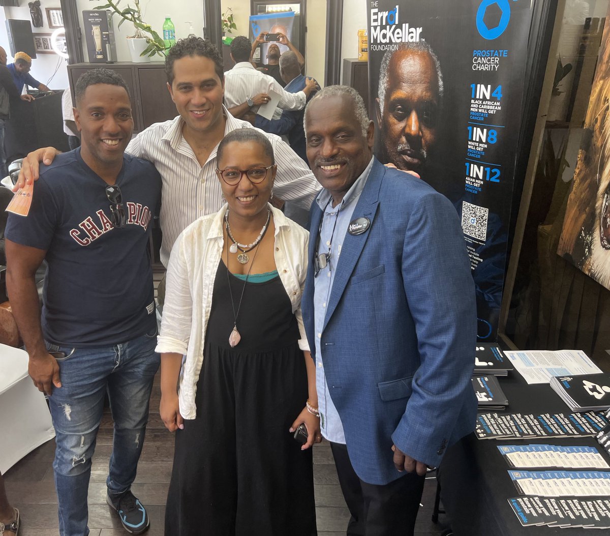UroNoel's tweet photo. #Awarenessaction. Truly remarkable day speaking about #ProstateCancer #breastcancer #mentalhealth with my friends who taught us (&amp; the attendees @ManeCulture) so much. Let’s raise awareness in our community @ProstateUK @BreastCancerNow @mentalhealthuk https://t.co/6DsjfvGWNp