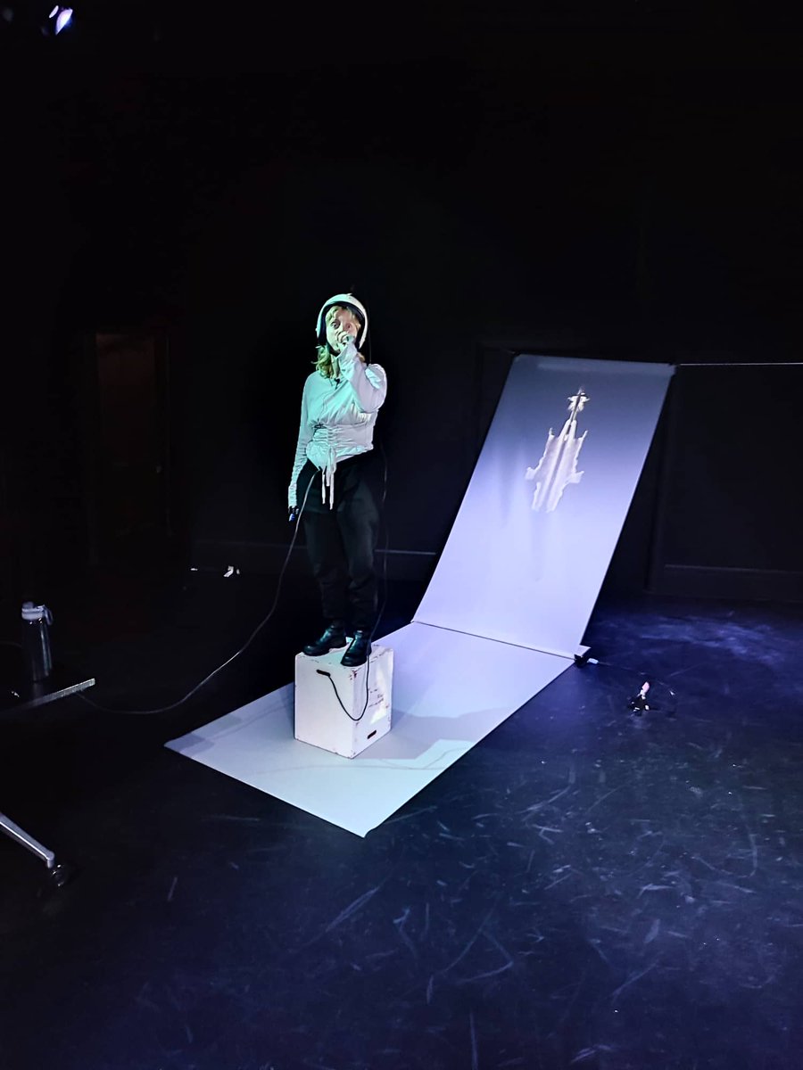 Got a chance to develop a work ive been dreaming of since 2018. It was the breath of fresh air i needed.
thanks <a href="/BATS_Theatre/">BATS Theatre</a> for the opportunity 
and before you ask that's the sex card from the rorschach test projected. so if u see a vagina that's your own psyche's fault