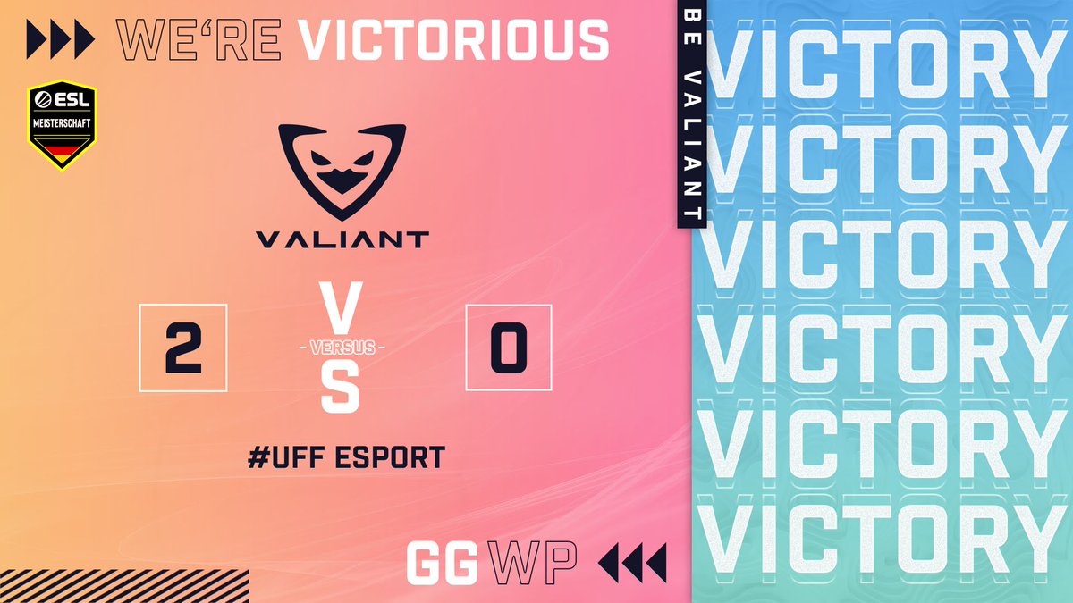 [VICTORY - #CSGO]

We managed to win our 3rd #ESLMeisterschaft Match against #uFFeSport.

de_nuke: 16:10

de_inferno: 16:9

Now we're 4-2 into the season and looking forward to next week. 

Good night and #beVALIANT