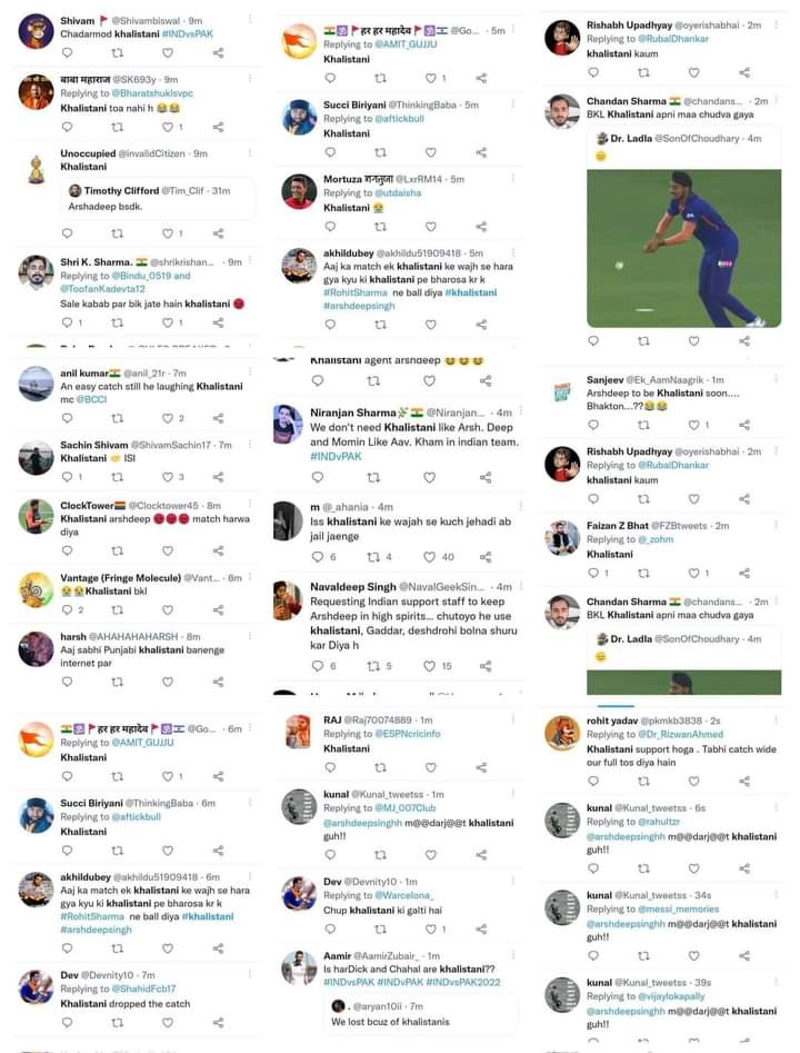 SDervash's tweet photo. It's disappointing to see the harsh and cruel comments about Arshdeep Singh. I would like to give a very kind advice to all the fans around the world to respect all the players who play in their respective countries.
#pakvsindia 
#AsiaCup2022 https://t.co/X92TrMOALq