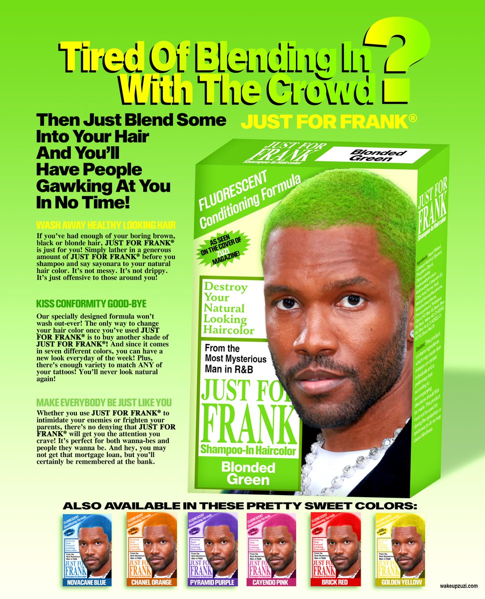 wakeupzuzi's tweet photo. hair dye ads [ #FrankOcean +  @NICKIMINAJ ] https://t.co/kjKhXCMPG0