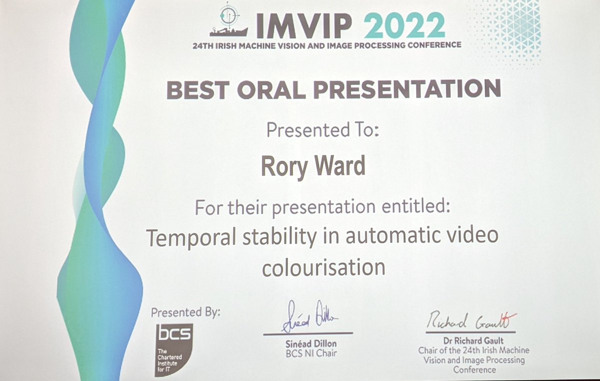 ImVIPconference's tweet photo. That's a wrap for #IMVIP2022. Thanks again to all authors, presenters, attendees, sponsors (@BCS_NI ,@FPMcCann, @QubEps) and a special congratulations to our prize winners.
Countdown has started to next year's IMVIP in Galway, see you there! https://t.co/jbbgmcgpkr