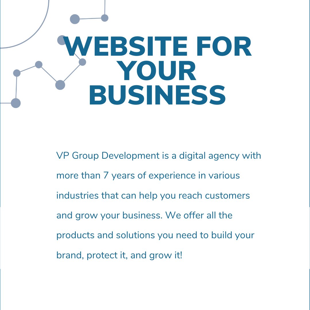 vpgroupdev's tweet photo. Website for your business!
VP Group Development is a digital agency with more than 7 years of experience in various industries that can help you reach customers and grow your business. 
.
.
 #marketingagency #marketing #digitalmarketing #marketingstrategy #socialmediamarketing https://t.co/5lDBewIjig