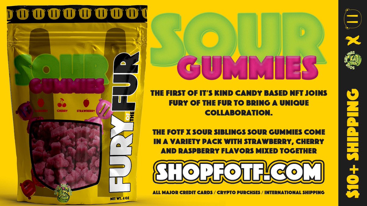 AbdiasLegacy's tweet photo. @_NftCollectors @cybotz_nft You definitely need to check the @FuryofTheFurNFT
FOTF x @SourSiblings
The first of it's kind candy based NFT joins Fury of the Fur to bring a unique collaboration. ππ€πΌπ₯
Fury Fam definitely doing it right!!
https://t.co/gTf1D1iiLD
#FURY4LIFE https://t.co/5JrXHZRZhw