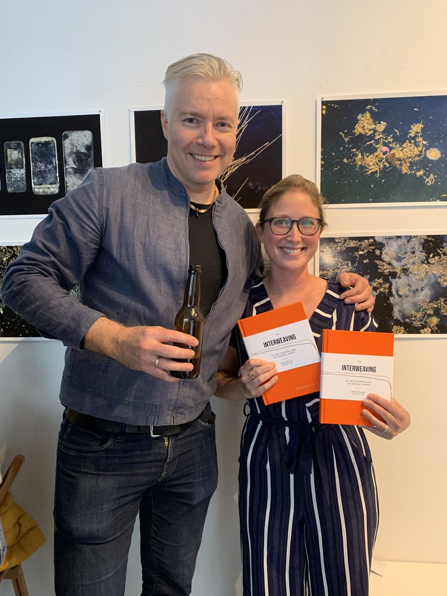 hanspeterarp's tweet photo. Liz and I premiered our book

"the #interweaving 
    of the synthetic
             &amp;
     natural world"

Last Friday at Cyan Studio in Oslo!

Great vibe! With images and text we show how #plastic pollution is interweaving with and forever changing soil, sediment and life

🧵 https://t.co/gTHFgD5NcV