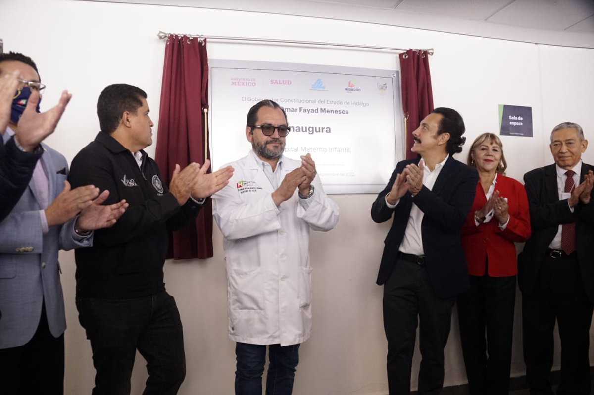 jmvalerapiedras's tweet photo. Hoy acompañé a nuestro Gobernador @OmarFayad a la inauguración del Hospital Materno Infantil, además de la apertura del Centro de Formación, Investigación e Innovación Médica de la Universidad Politécnica de Pachuca. https://t.co/4EyPoUafag