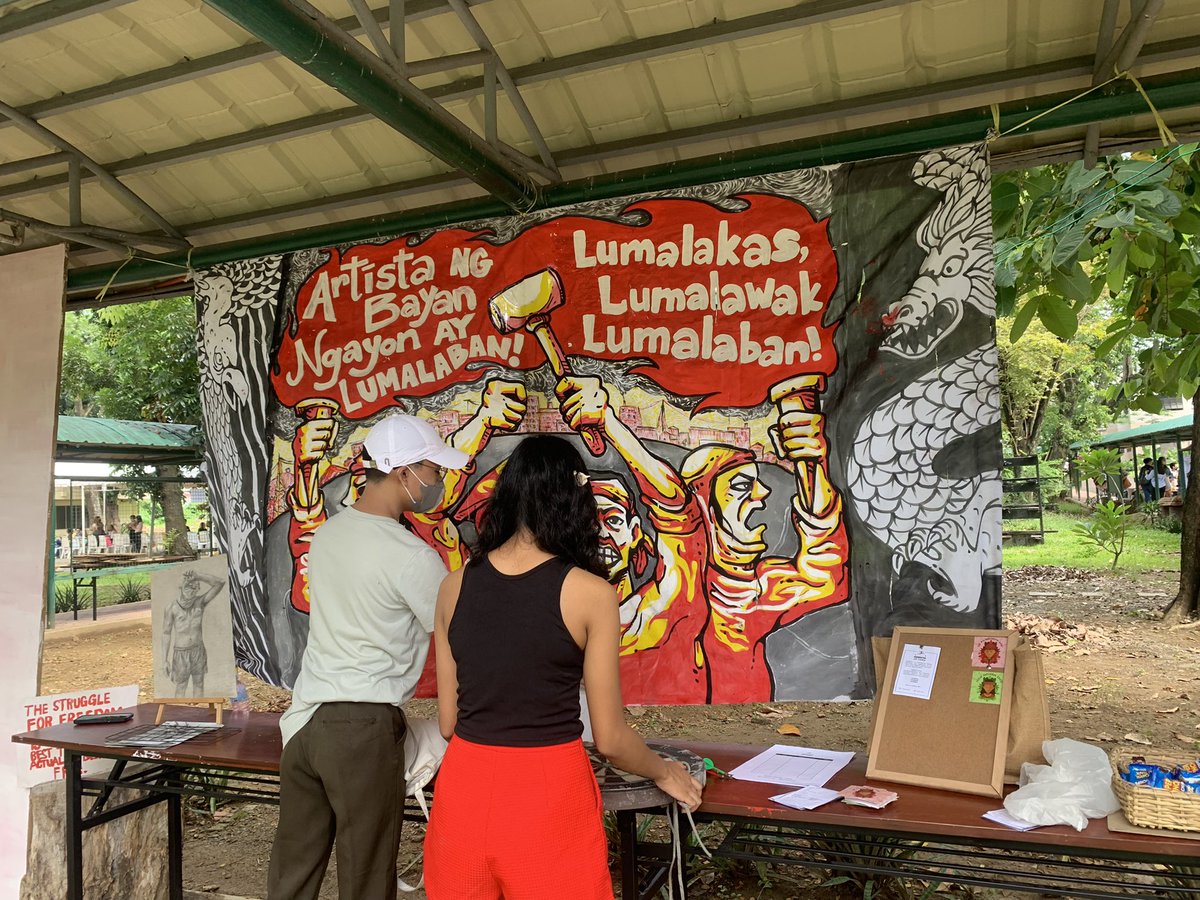 upcebutugani's tweet photo. As the UPC Admin has declared today—the official first day of the academic year—as an ACLE, many members of the different student orgs are present to begin designing their respective booths. 

#UPCNanditoNaAko
#OrgFair2022 https://t.co/aBzjJwJq7J