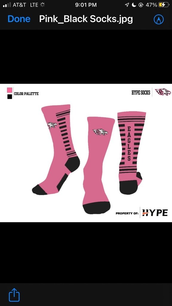 DelCityEagles's tweet photo. Del City Middle School is selling pinkout socks! $15 each or 2 for $25. #winwinweek #btb https://t.co/Hx8WOSfBDi
