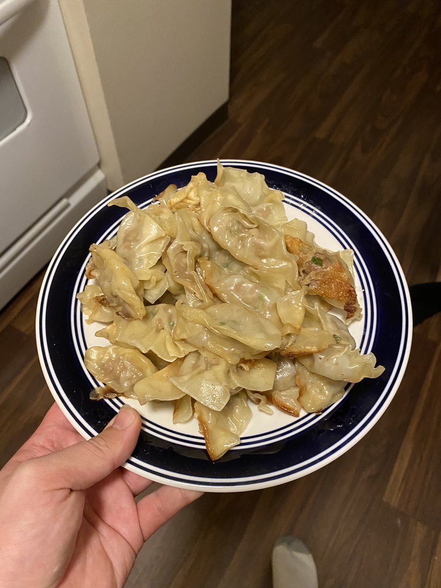 jakepray's tweet photo. That special drowsy after eating a meal of only the most important food group, dumplings. https://t.co/jfWSTrCdLQ