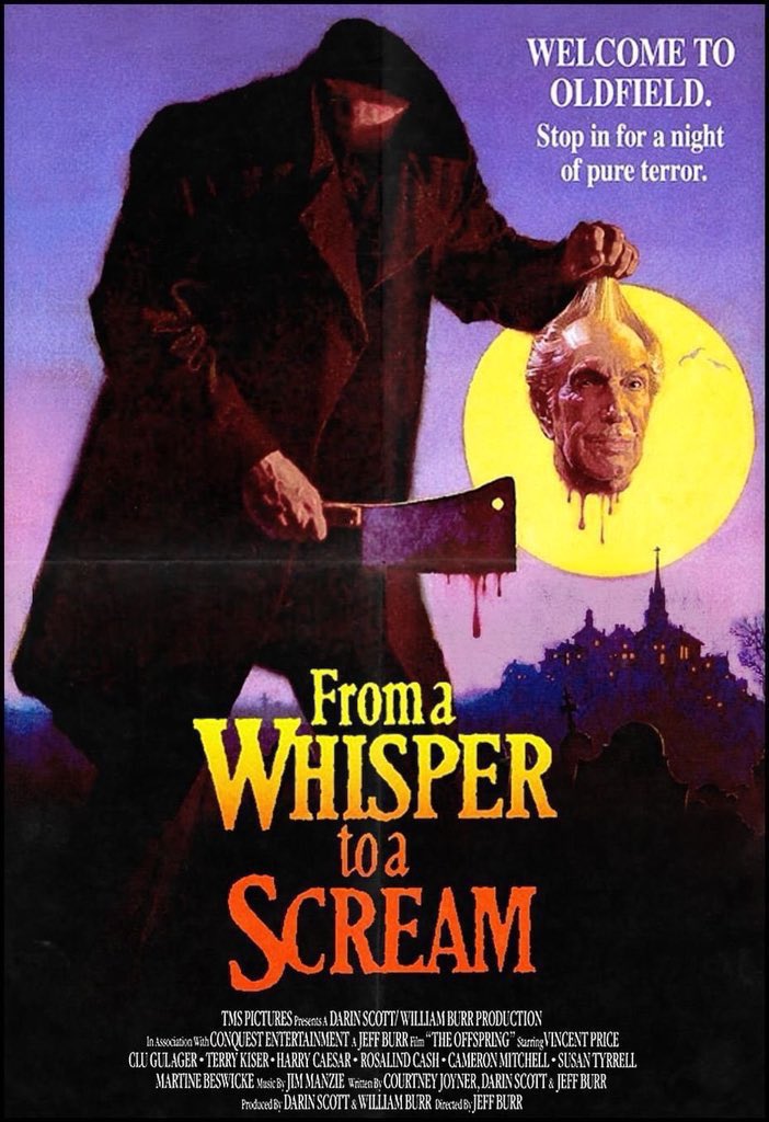 FilmNewsNos's tweet photo. 🎬MOVIE HISTORY: 35 years ago today, September 4, 1987, the movie ‘From a Whisper to a Scream’ opened in theaters!
#VincentPrice #CluGulager #TerryKiser #HarryCaesar #RosalindCash #CameronMitchell #SusanTyrrell #MartineBeswick #RonBrooks #MiriamByrdNethery #JeffBurr https://t.co/SfspsVwipc
