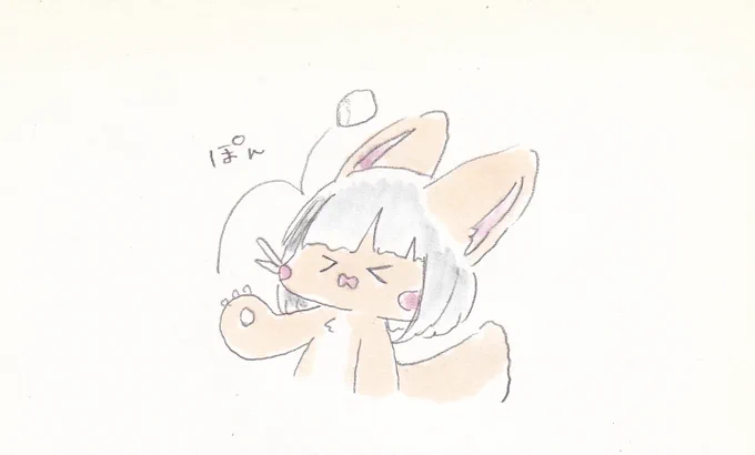 マシュマロキャッチ失敗ナナチちゃん。#イラスト #メイドインアビス 
