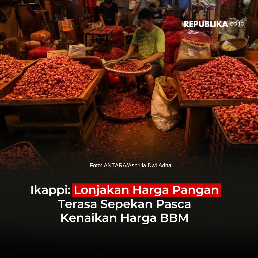 Ikatan Pedagang Pasar Indonesia (Ikappi) menyampaikan, kenaikan harga BBM dipastikan akan berdampak pada kenaikan harga pangan pokok masyarakat secara nasional. Kenaikan harga pangan diproyeksi akan terasa sepekan setelah pemerintah menaikkan harga BBM sejak Sabtu (3/9/2022).