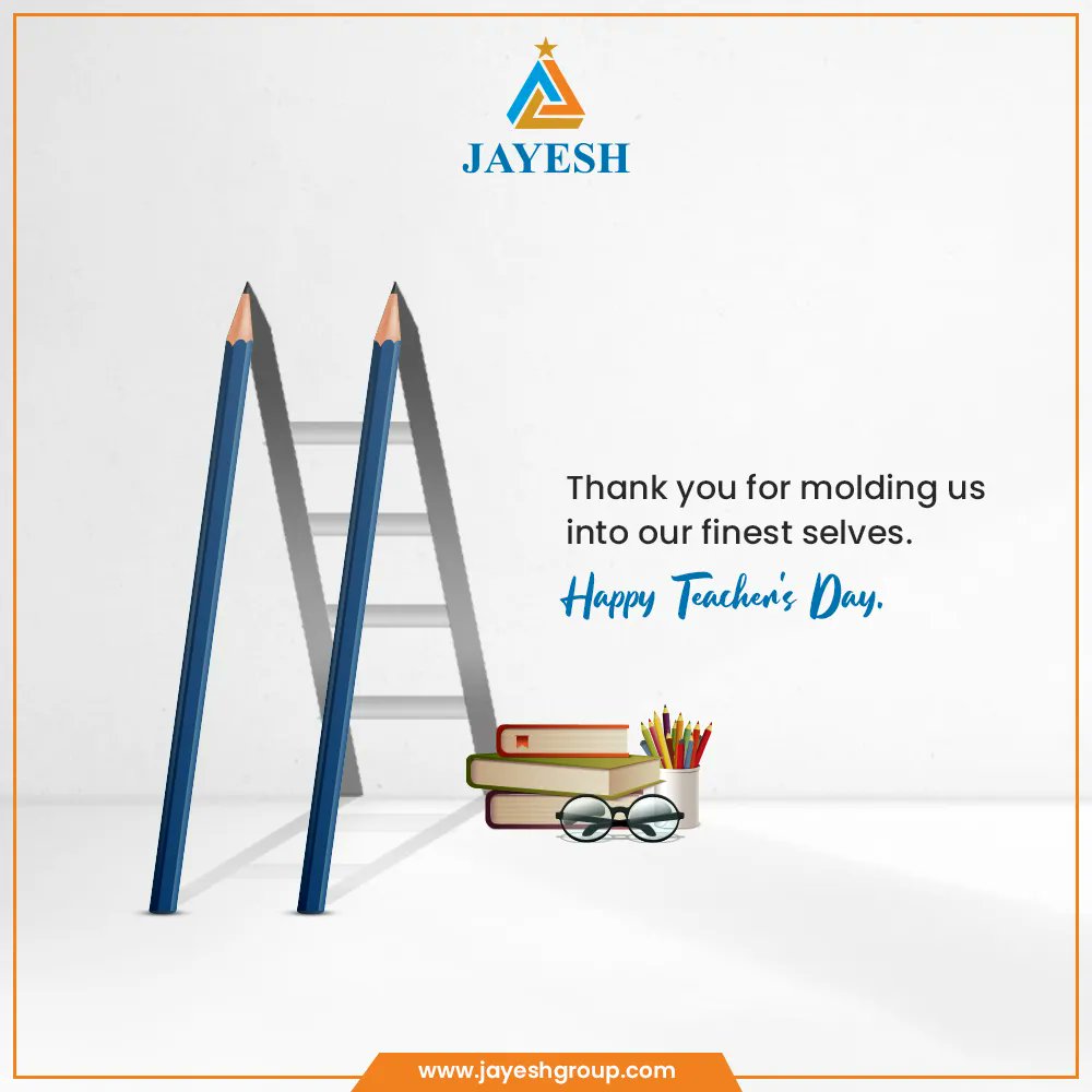 JAYESHGROUP's tweet photo. Parents give us life, and teachers educate us on how to live it to the utmost. Happy Teachers' Day to all the dedicated teachers across the world!
#JAYESH #Teachersday #Alloyuses #Alloys #MaterialHandling #Carbon #Rawmaterials #Alloy #Metals #Weldingflux #Weldingelectrodes https://t.co/qdwQcV7g93
