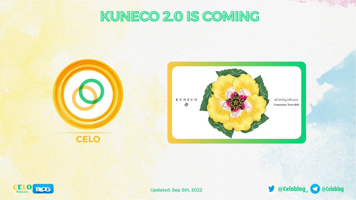 Celoblog_'s tweet image. 🥳 #Kuneco 2.0 is coming

#Kuneco 2.0 Evolution of Kuneco into a Community Townhall 🤩

More details:
⛳️ forum.celo.org/t/kuneco-2-0-e…

#CeloBlog #CELO $CELO