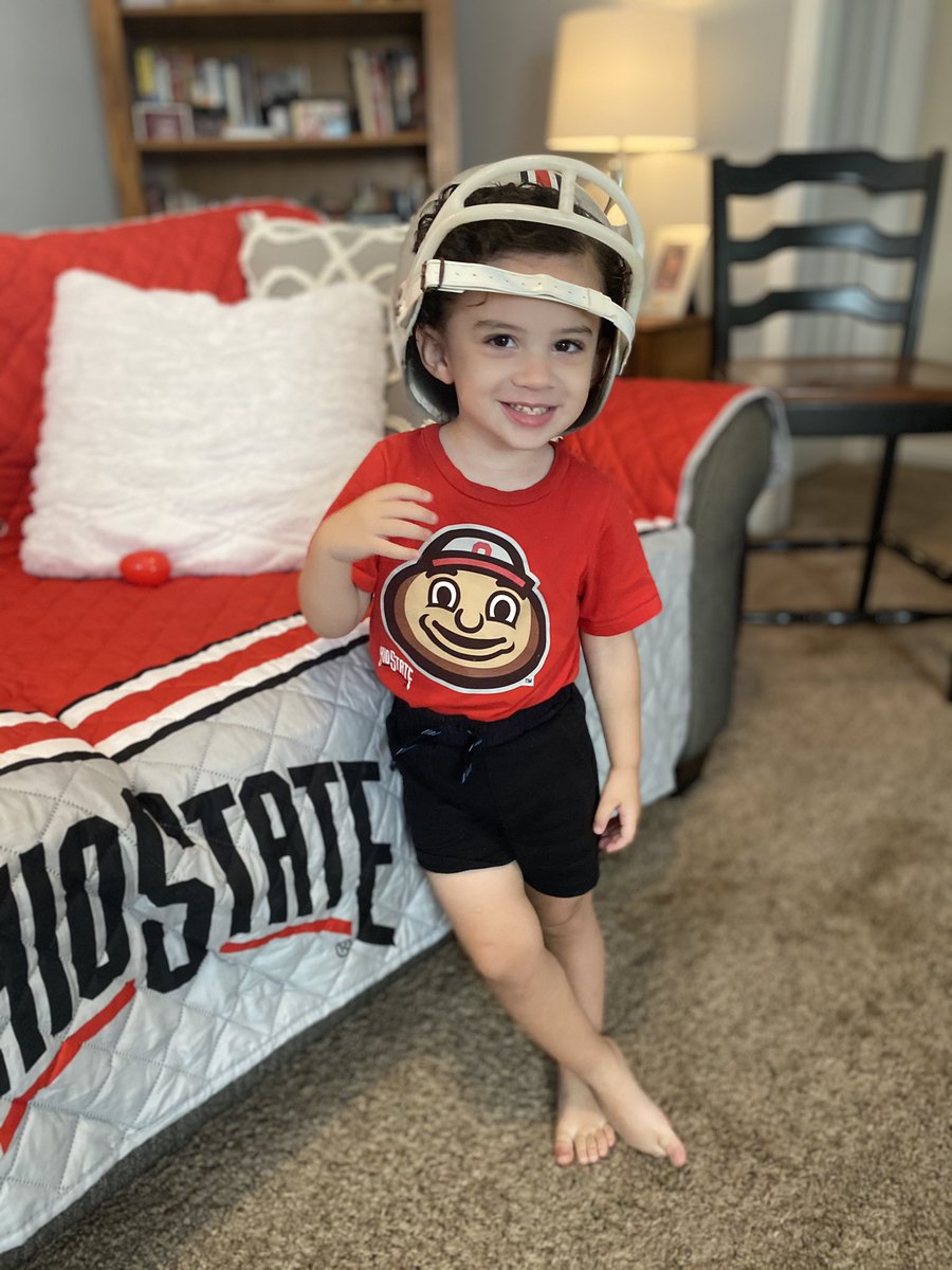 Our Little Buckeye Liam prepping for the win!