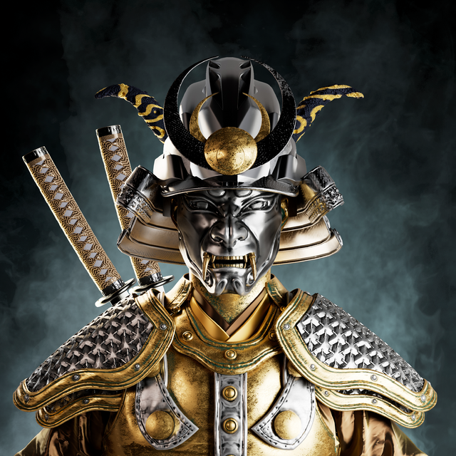 Bushido_Society's tweet photo. Bushido Society #1566 was the Bushido that had the 1 SOL behind it that no one won. It was the only one left that had 2 swords. #SWORDSOUT plural swords & we posted a pic of a little bee at the end of many of the tweets. This was the only Bushido with bee horns. https://t.co/Pcf97J1hNg