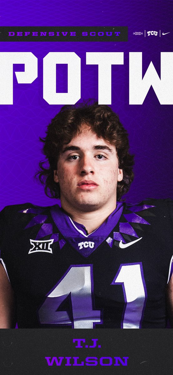 Defensive Scout Team POTW

<a href="/AnthonyWillson9/">TJ Willson</a> 

#GoFrogs #DFWBig12Team