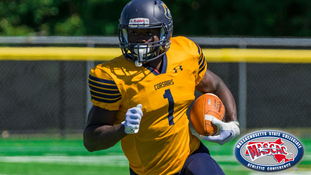 mascacsports's tweet photo. Marvens Jeans and Javien Delgado of @UMassDAthletics, Seth Disalvo of @PSUPanthers  and Bearett Henderson of @WestfieldOwls take home the first #MASCAC Football Offensive, Defensive, Special Teams and Rookie of the Year honors of the 2022 season. https://t.co/0hd3tdIgRo #D3fb https://t.co/dNwjSm63w5
