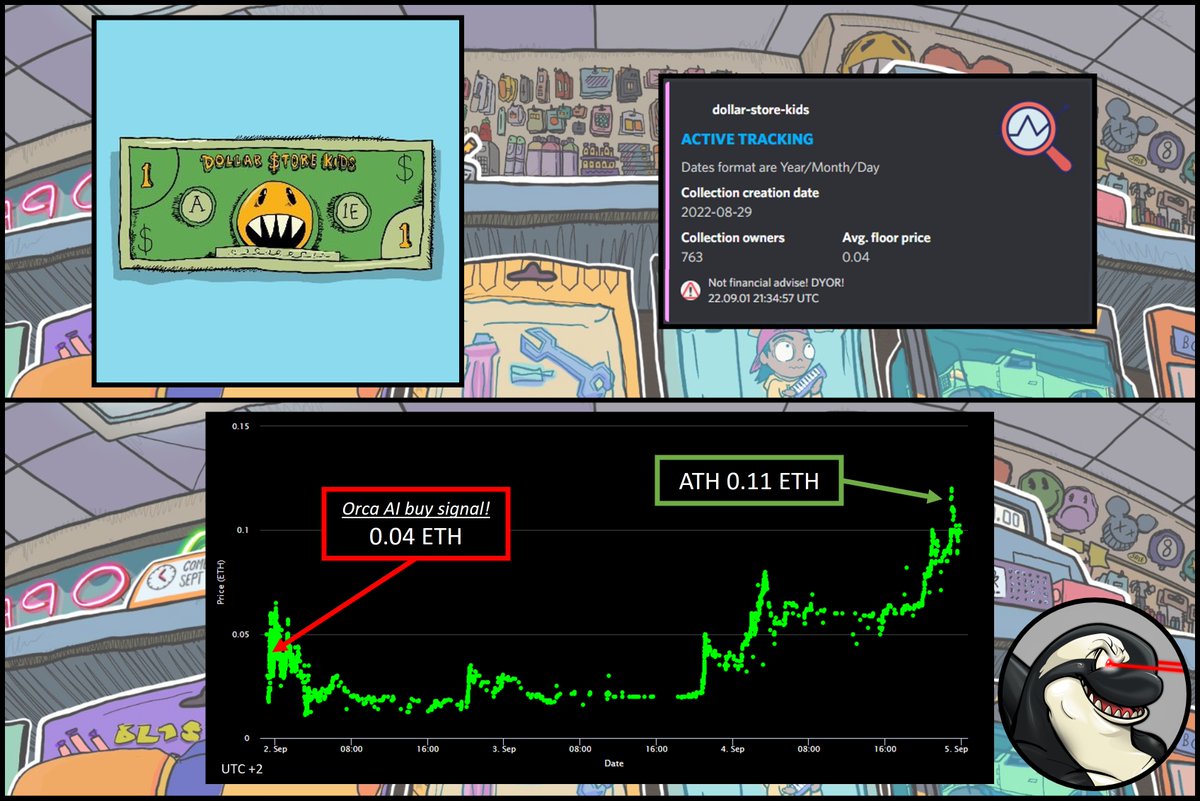 OrcaNFTai's tweet photo. So and NFT backed by 1 USDC now worth more than 0.1 ETH, this is funny, nice idea tho! 🩸👀
@DollarStoreKids @OrcaNFTai 

#OrcaNFTai #THEPOD https://t.co/6Vu9xghJ28