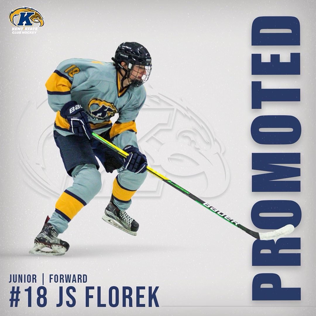 KentStD3Hockey's tweet image. Congratulations to three of our players for being promoted up to @KentStateHockey !!! 

Say hello to their new players: 

⚡️Forward, #6 JS Florek
🦅Forward, #15 Kyle Backston 
⚡️Defenseman, #23 Donovan Palmer

#kentsthockey #boltsup⚡️ #GoFlashes⚡️